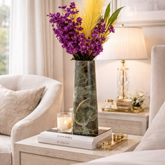 Monolith Verde Marble Vase