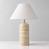Ivory Travertine Table Lamp