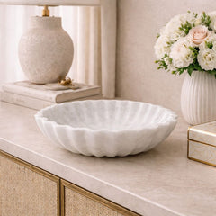 Petal Edge Marble Bowl