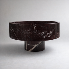 Aurex Pedestal Bowl – Handcrafted Natural Stone Centerpiece
