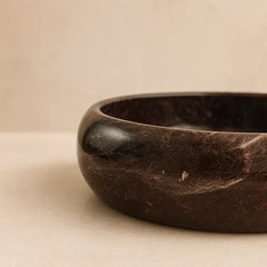 Maroon Stone Round Bowl