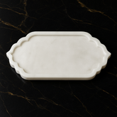 Elegant Ziarat White Marble Vanity Tray