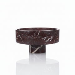 Aurex Pedestal Bowl – Handcrafted Natural Stone Centerpiece