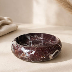 Maroon Stone Round Bowl