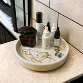 Round Ziarat White Marble Tray