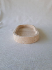Natural Travertine Oval Vanity Tray