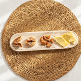 Freya Elegant Travertine Serving Tray