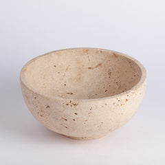Handcrafted Travertine Natural Stone Bowl