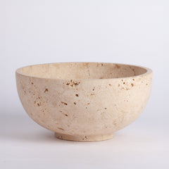 Handcrafted Travertine Natural Stone Bowl