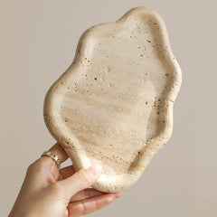 Handmade Travertine Jewelry Tray