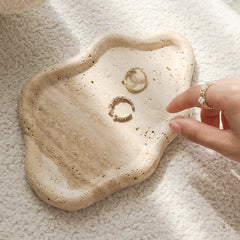 Handmade Travertine Jewelry Tray