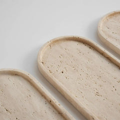 Travertine Oval Vanity Tray