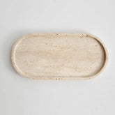 Travertine Oval Vanity Tray