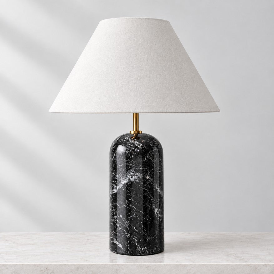 Noir Vein Marble Table Lamp