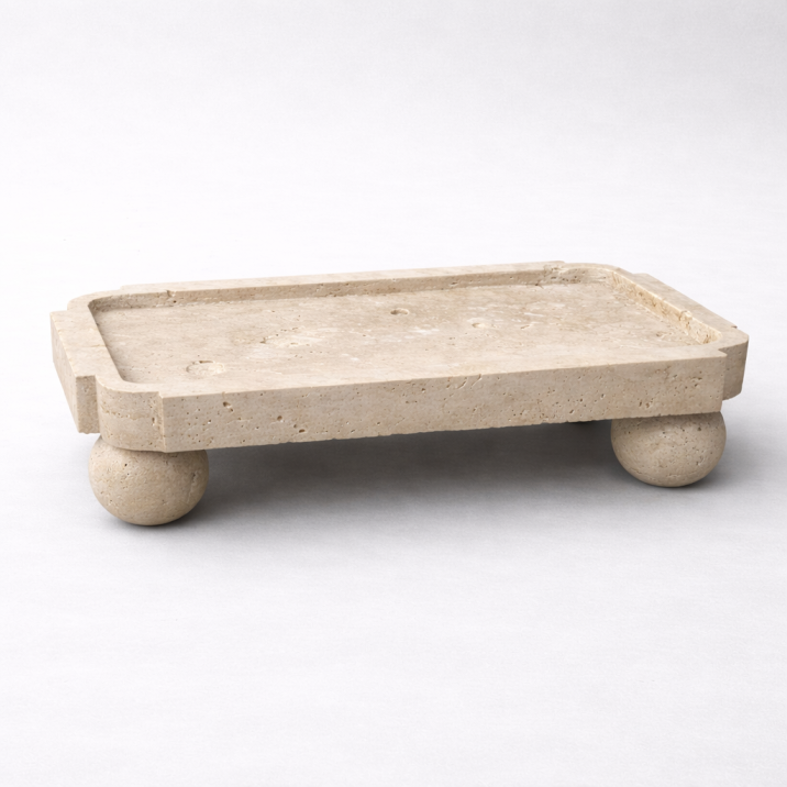 Luna Travertine Vanity Riser Tray