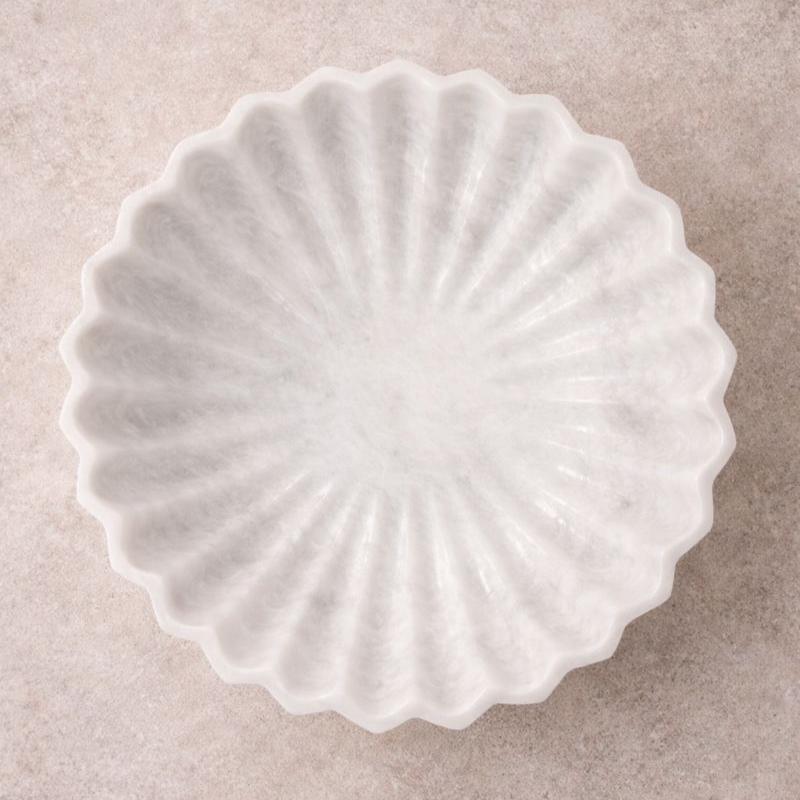 Petal Edge Marble Bowl