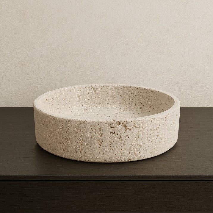 TerraCalm Natural Travertine Centerpiece