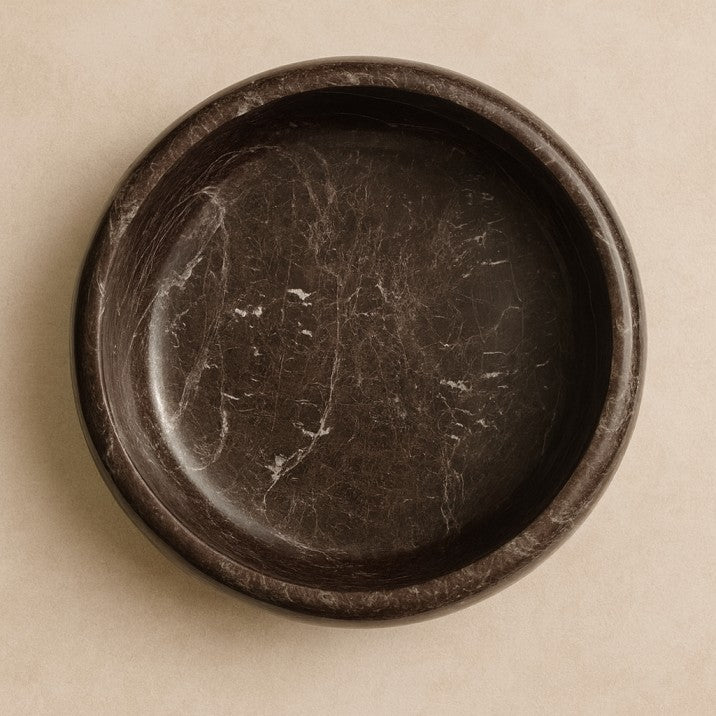Maroon Stone Round Bowl