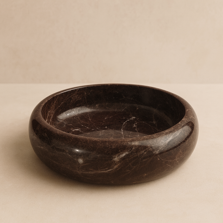 Maroon Stone Round Bowl