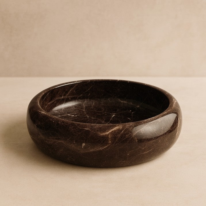 Maroon Stone Round Bowl