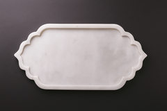 Elegant Ziarat White Marble Vanity Tray