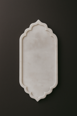 Elegant Ziarat White Marble Vanity Tray