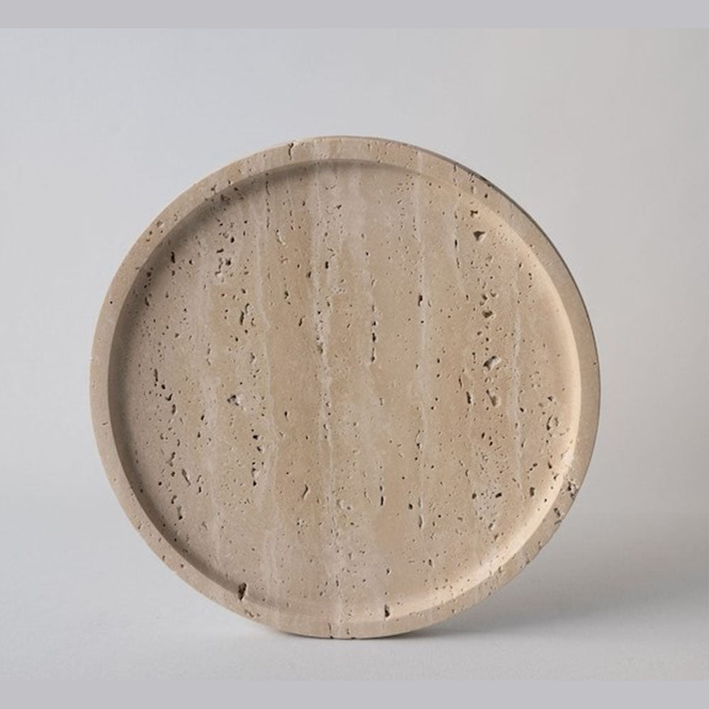 Round Travertine Plate