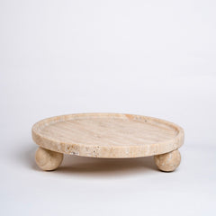 Venice Tray | stylish travertine tray with ball feet for all your servings