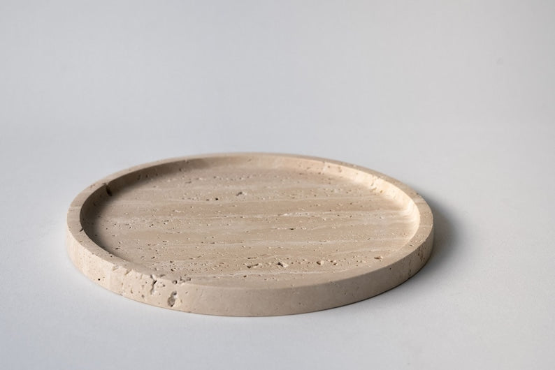 Round Travertine Plate