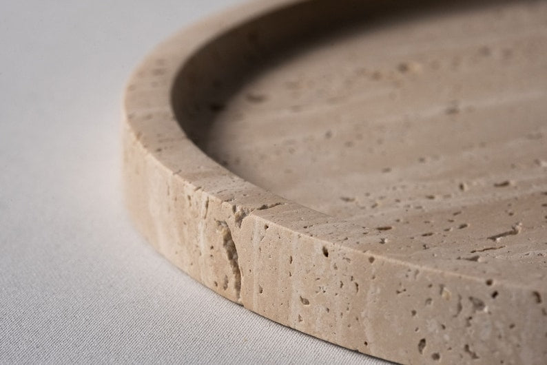 Round Travertine Plate