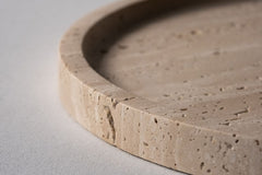 Round Travertine Plate