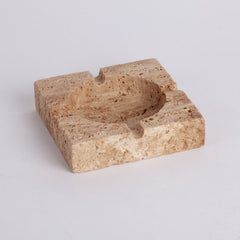 Square Natural Travertine Ashtray