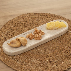 Freya Elegant Travertine Serving Tray
