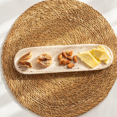 Freya Elegant Travertine Serving Tray