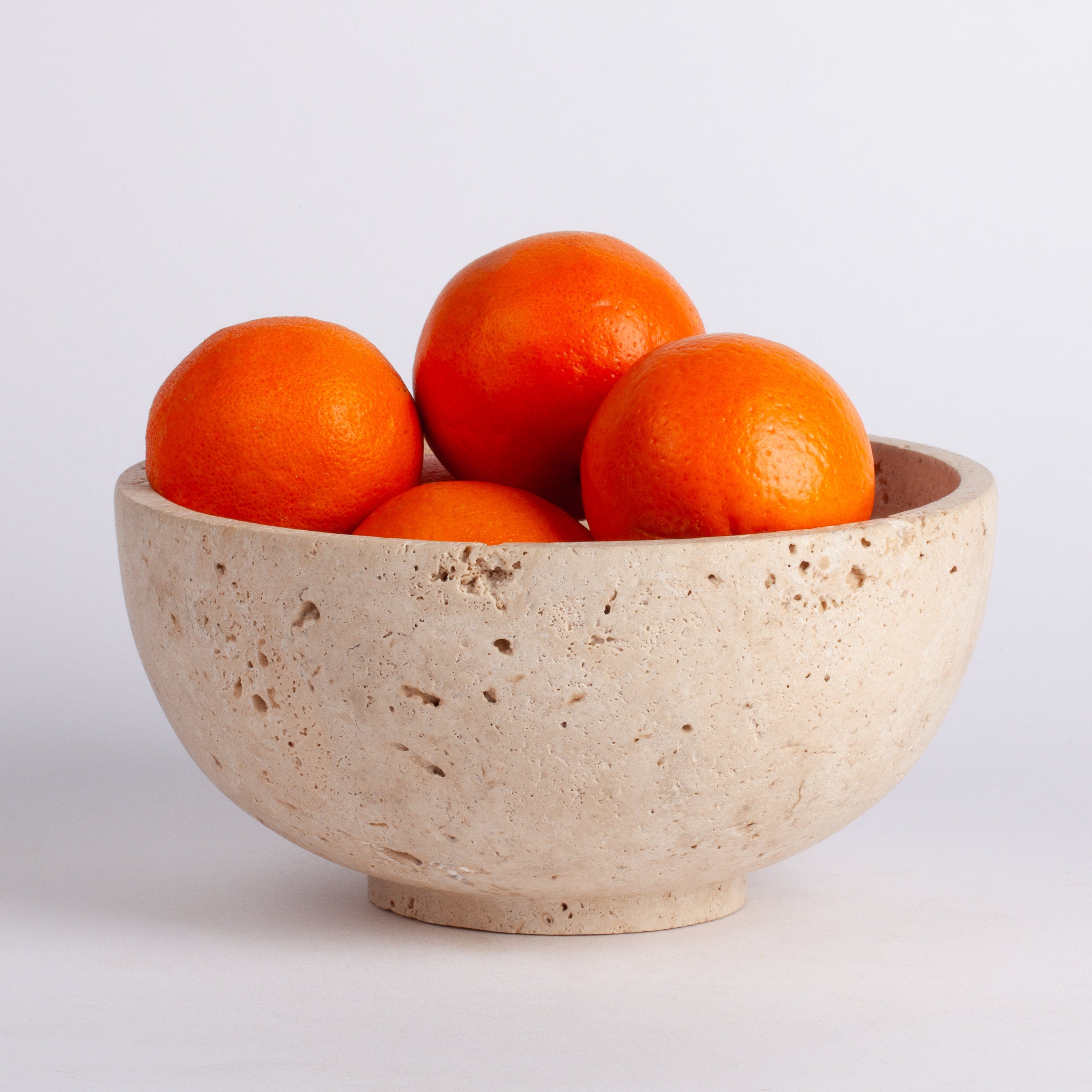 Handcrafted Travertine Natural Stone Bowl