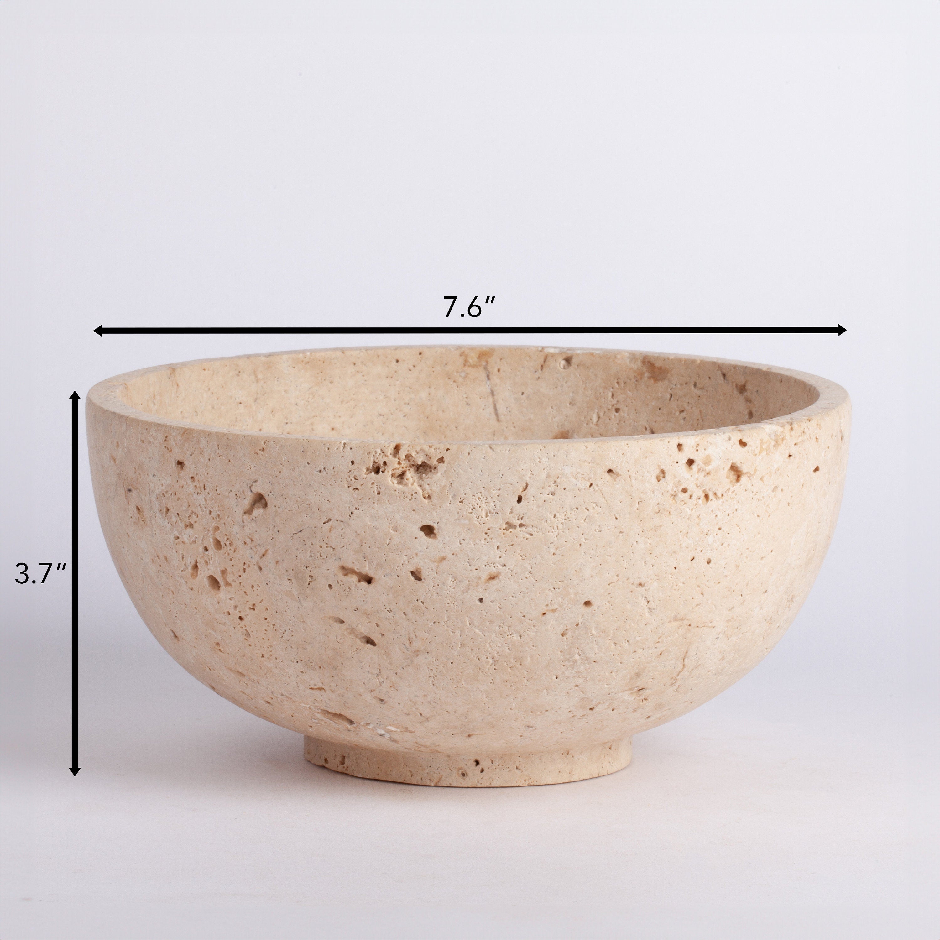 Handcrafted Travertine Natural Stone Bowl