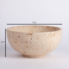 Handcrafted Travertine Natural Stone Bowl