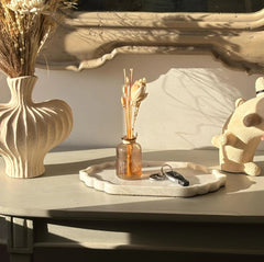 Elegant Ziarat White Marble Vanity Tray