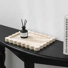 Travertine Scallop Accent Tray