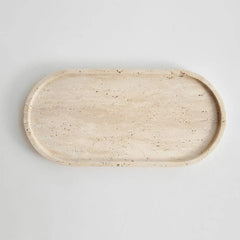 Travertine Oval Vanity Tray