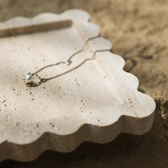 Travertine Scallop Accent Tray