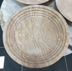 Travertine fruit serving bowl