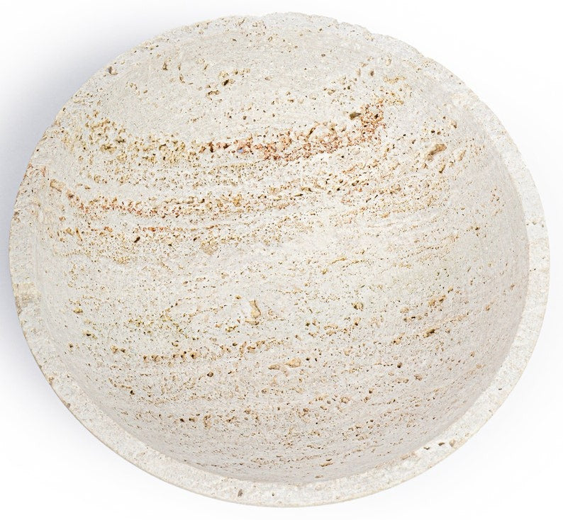 Natural Travertine Bowl Handmade